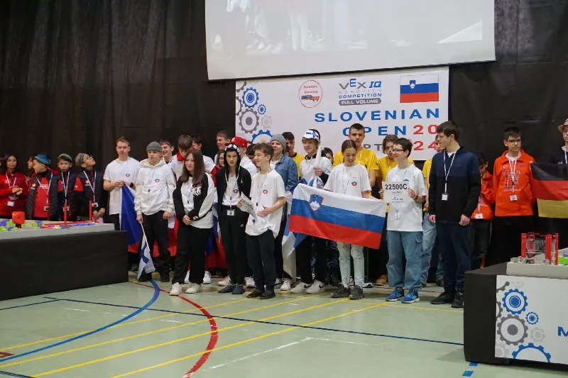 Students at the Slovenian Open VEX IQ competition