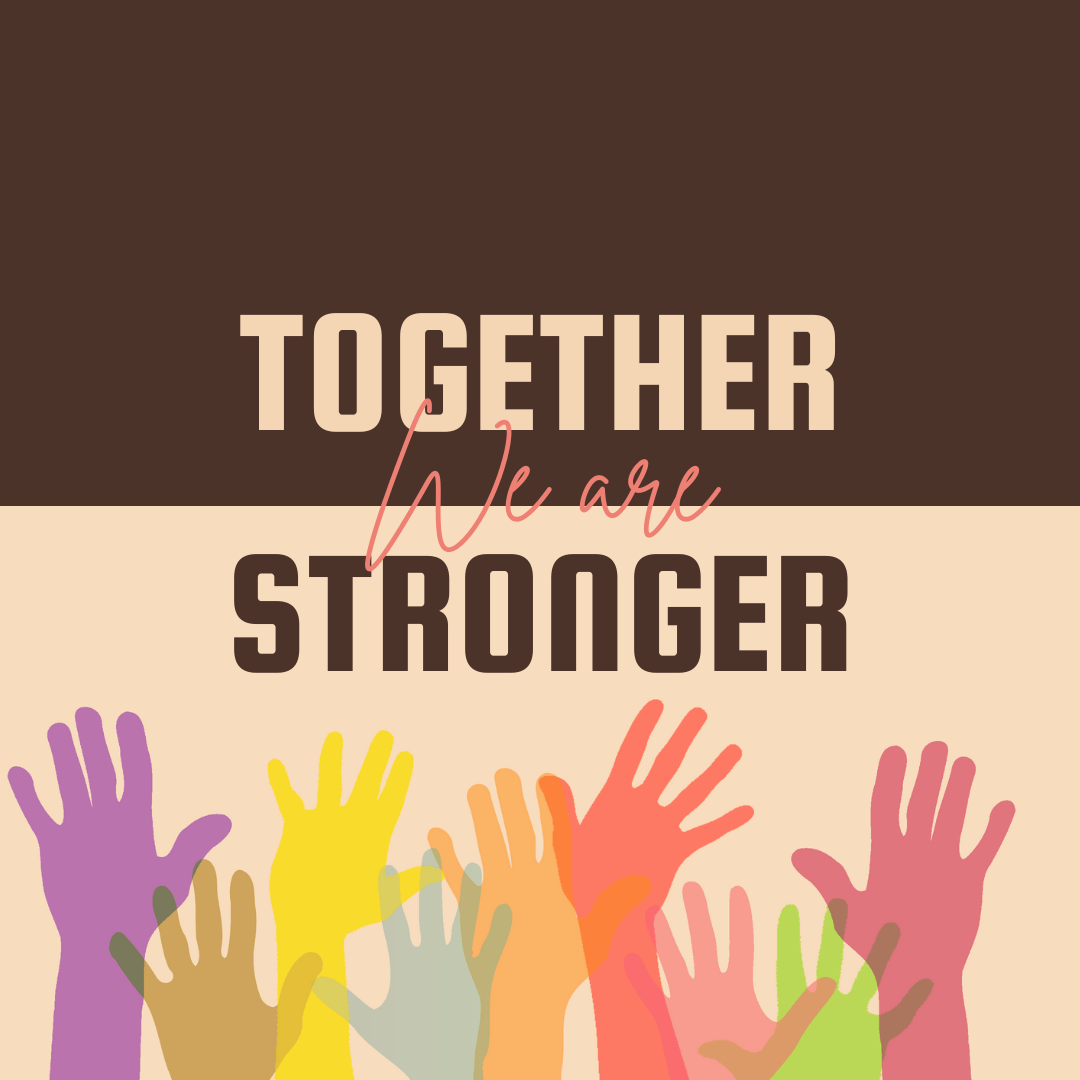 Simple Together We Are Stronger Quote Instagram Post