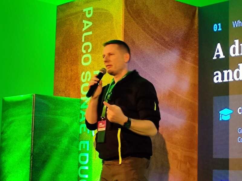 Presenting VEX robotics at Education Summit 2026 in Guimarães, Portugal
